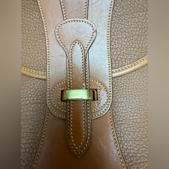 Dooney & Bourke Vintage New Tan Leather Briefcase Messenger bag - Picture 8 of 9